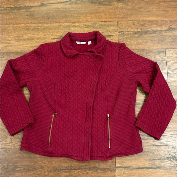Isaac Mizrahi Red Quilted Jacket - Picture 1 of 6